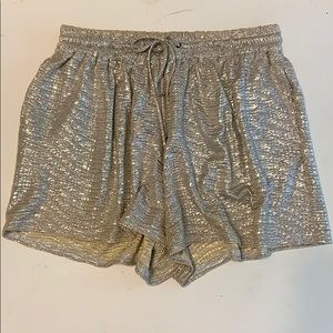 Silver baggy Heartloom shorts